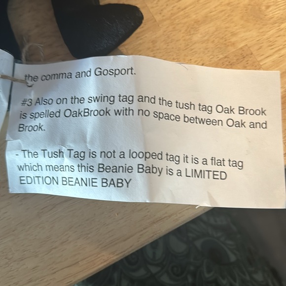 TY BEANIE BABY RARE The End - 3x TAG ERRORS - limited edition - Picture 3 of 8